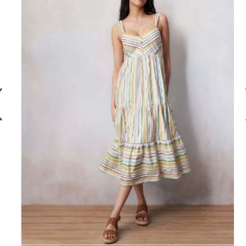 LC Lauren Conrad Pastel Striped Maxi Midi Dress Sz XXL